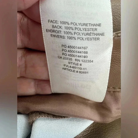 Aritzia Wilfred Viral The Melina Ankle Vegan Leather Pants Constant Camel Sz 4 - Picture 11 of 15